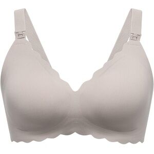 Elegant Scalloped Edge Bra - Cream